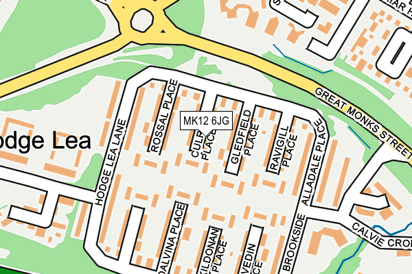 MK12 6JG map - OS OpenMap – Local (Ordnance Survey) MK12 6JG map - OS OpenMap – Local (Ordnance Survey)