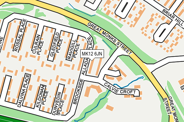 MK12 6JN map - OS OpenMap – Local (Ordnance Survey) MK12 6JN map - OS OpenMap – Local (Ordnance Survey)