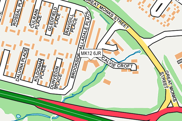 MK12 6JR map - OS OpenMap – Local (Ordnance Survey) MK12 6JR map - OS OpenMap – Local (Ordnance Survey)