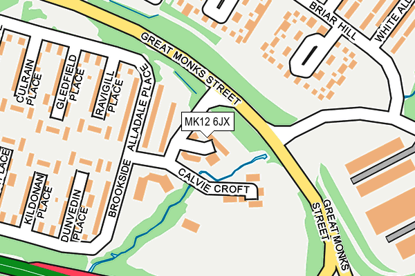 MK12 6JX map - OS OpenMap – Local (Ordnance Survey) MK12 6JX map - OS OpenMap – Local (Ordnance Survey)