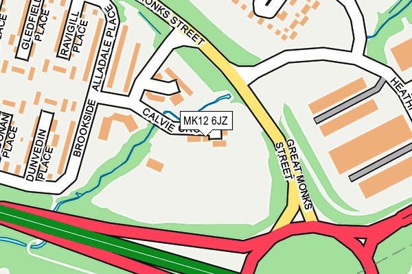 MK12 6JZ map - OS OpenMap – Local (Ordnance Survey) MK12 6JZ map - OS OpenMap – Local (Ordnance Survey)