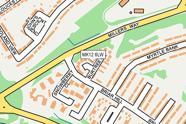 MK12 6LW map - OS OpenMap – Local (Ordnance Survey) MK12 6LW map - OS OpenMap – Local (Ordnance Survey)