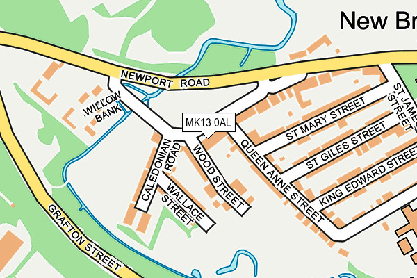 MK13 0AL map - OS OpenMap – Local (Ordnance Survey) MK13 0AL map - OS OpenMap – Local (Ordnance Survey)
