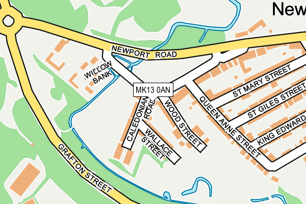 MK13 0AN map - OS OpenMap – Local (Ordnance Survey) MK13 0AN map - OS OpenMap – Local (Ordnance Survey)