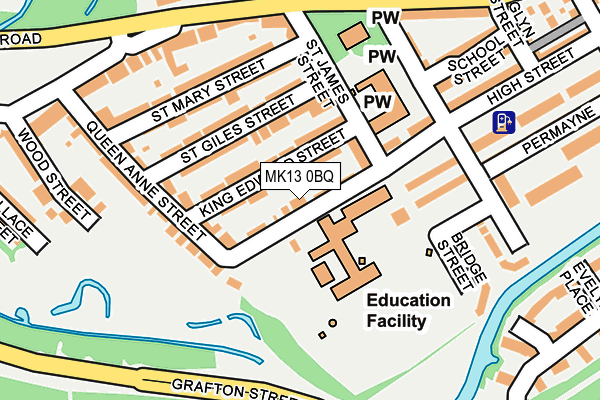 MK13 0BQ map - OS OpenMap – Local (Ordnance Survey) MK13 0BQ map - OS OpenMap – Local (Ordnance Survey)