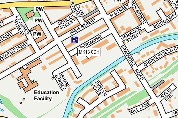 MK13 0DH map - OS OpenMap – Local (Ordnance Survey) MK13 0DH map - OS OpenMap – Local (Ordnance Survey)