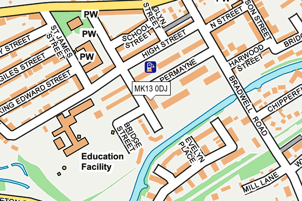 MK13 0DJ map - OS OpenMap – Local (Ordnance Survey) MK13 0DJ map - OS OpenMap – Local (Ordnance Survey)