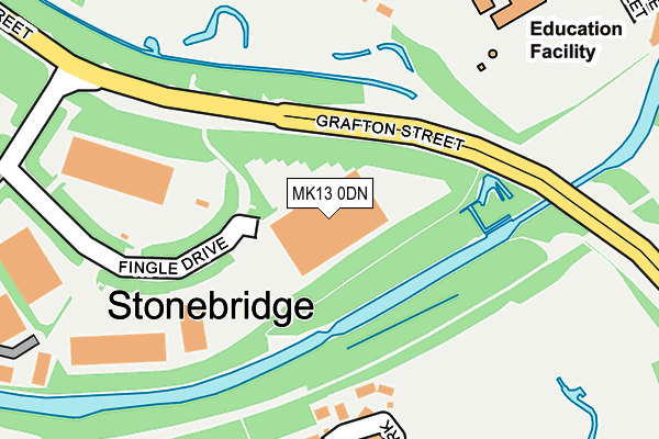 MK13 0DN map - OS OpenMap – Local (Ordnance Survey) MK13 0DN map - OS OpenMap – Local (Ordnance Survey)