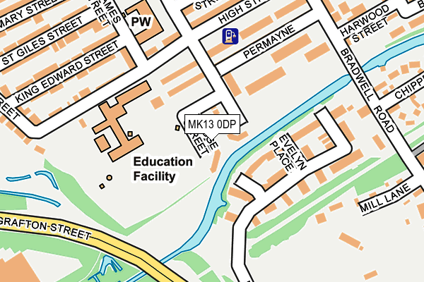 MK13 0DP map - OS OpenMap – Local (Ordnance Survey) MK13 0DP map - OS OpenMap – Local (Ordnance Survey)