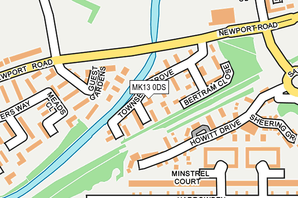 MK13 0DS map - OS OpenMap – Local (Ordnance Survey) MK13 0DS map - OS OpenMap – Local (Ordnance Survey)