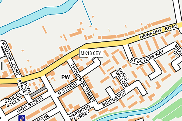 MK13 0EY map - OS OpenMap – Local (Ordnance Survey) MK13 0EY map - OS OpenMap – Local (Ordnance Survey)