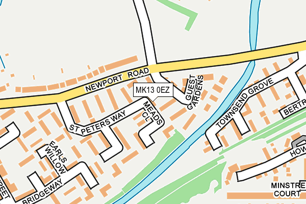 MK13 0EZ map - OS OpenMap – Local (Ordnance Survey) MK13 0EZ map - OS OpenMap – Local (Ordnance Survey)