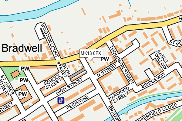 MK13 0FX map - OS OpenMap – Local (Ordnance Survey) MK13 0FX map - OS OpenMap – Local (Ordnance Survey)
