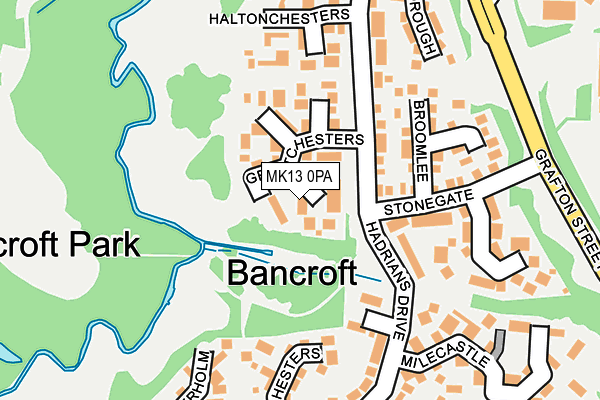 MK13 0PA map - OS OpenMap – Local (Ordnance Survey) MK13 0PA map - OS OpenMap – Local (Ordnance Survey)