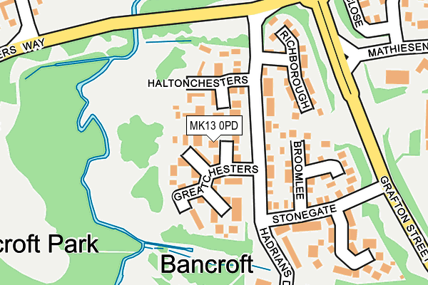 MK13 0PD map - OS OpenMap – Local (Ordnance Survey) MK13 0PD map - OS OpenMap – Local (Ordnance Survey)
