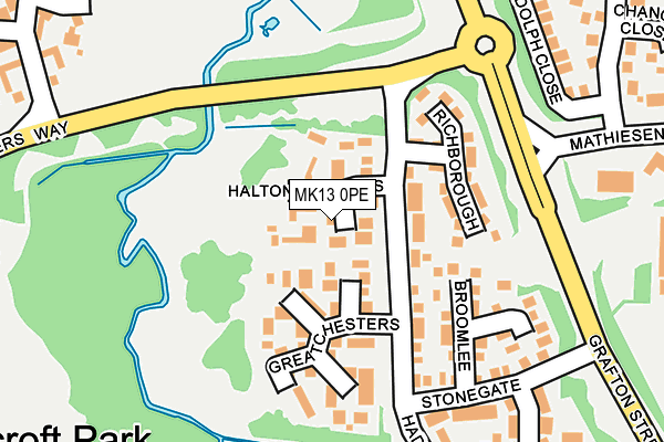 MK13 0PE map - OS OpenMap – Local (Ordnance Survey) MK13 0PE map - OS OpenMap – Local (Ordnance Survey)