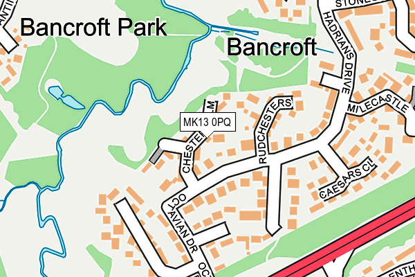 MK13 0PQ map - OS OpenMap – Local (Ordnance Survey) MK13 0PQ map - OS OpenMap – Local (Ordnance Survey)