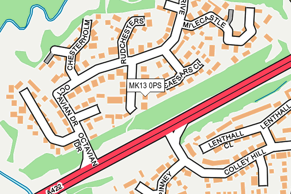 MK13 0PS map - OS OpenMap – Local (Ordnance Survey) MK13 0PS map - OS OpenMap – Local (Ordnance Survey)