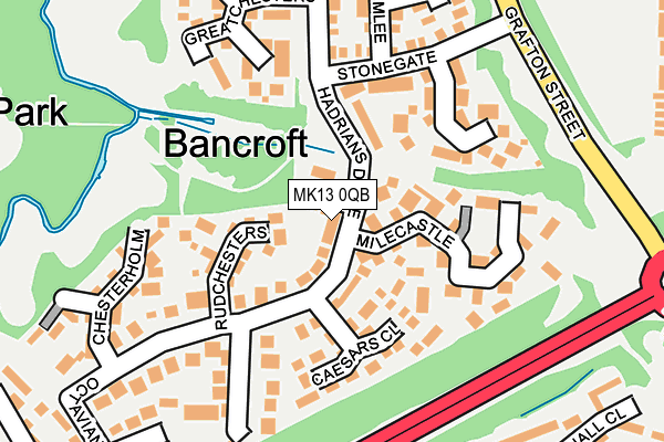 MK13 0QB map - OS OpenMap – Local (Ordnance Survey) MK13 0QB map - OS OpenMap – Local (Ordnance Survey)