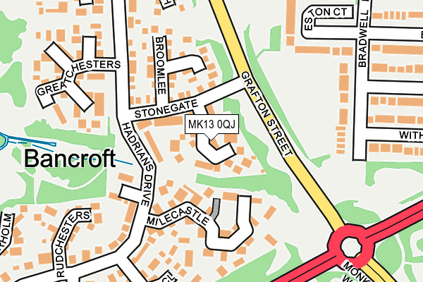 MK13 0QJ map - OS OpenMap – Local (Ordnance Survey) MK13 0QJ map - OS OpenMap – Local (Ordnance Survey)