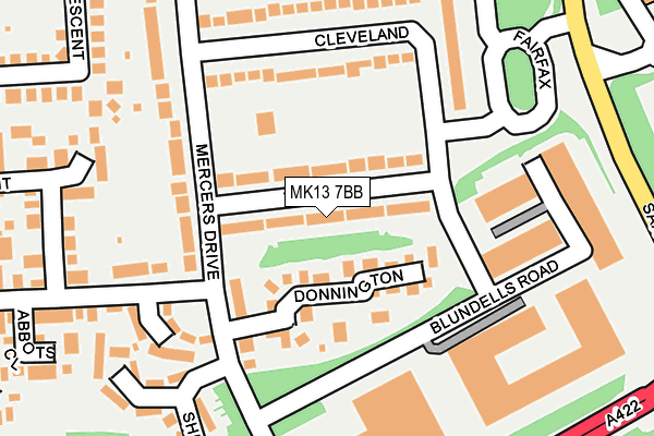 MK13 7BB map - OS OpenMap – Local (Ordnance Survey) MK13 7BB map - OS OpenMap – Local (Ordnance Survey)