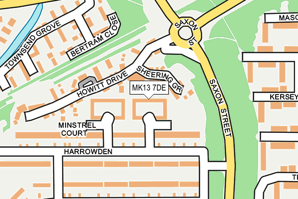 MK13 7DE map - OS OpenMap – Local (Ordnance Survey) MK13 7DE map - OS OpenMap – Local (Ordnance Survey)