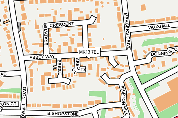 MK13 7EL map - OS OpenMap – Local (Ordnance Survey) MK13 7EL map - OS OpenMap – Local (Ordnance Survey)