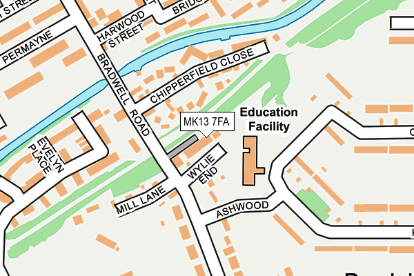 MK13 7FA map - OS OpenMap – Local (Ordnance Survey) MK13 7FA map - OS OpenMap – Local (Ordnance Survey)
