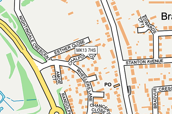 MK13 7HS map - OS OpenMap – Local (Ordnance Survey) MK13 7HS map - OS OpenMap – Local (Ordnance Survey)