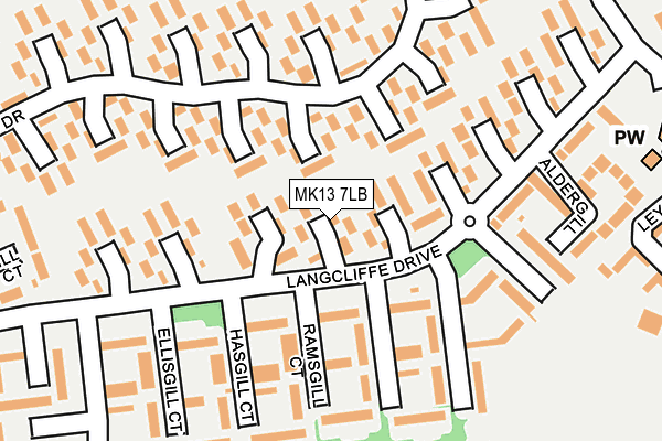 MK13 7LB map - OS OpenMap – Local (Ordnance Survey) MK13 7LB map - OS OpenMap – Local (Ordnance Survey)