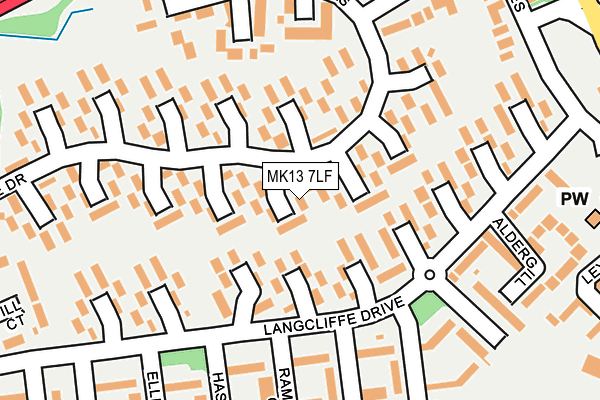 MK13 7LF map - OS OpenMap – Local (Ordnance Survey) MK13 7LF map - OS OpenMap – Local (Ordnance Survey)