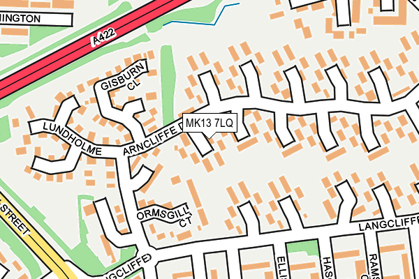 MK13 7LQ map - OS OpenMap – Local (Ordnance Survey)
