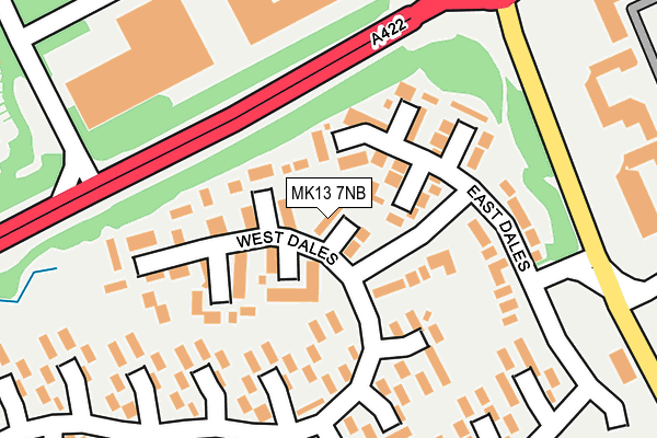 MK13 7NB map - OS OpenMap – Local (Ordnance Survey) MK13 7NB map - OS OpenMap – Local (Ordnance Survey)