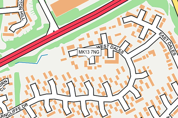 MK13 7NG map - OS OpenMap – Local (Ordnance Survey) MK13 7NG map - OS OpenMap – Local (Ordnance Survey)