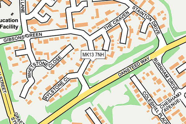 MK13 7NH map - OS OpenMap – Local (Ordnance Survey) MK13 7NH map - OS OpenMap – Local (Ordnance Survey)