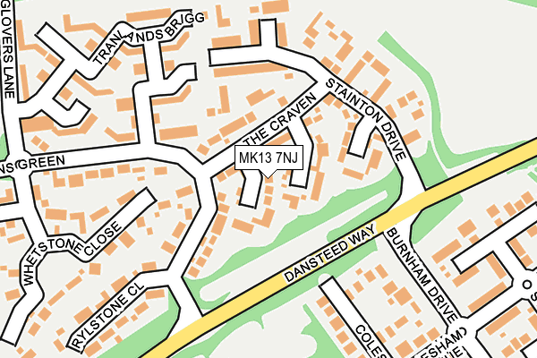 MK13 7NJ map - OS OpenMap – Local (Ordnance Survey) MK13 7NJ map - OS OpenMap – Local (Ordnance Survey)