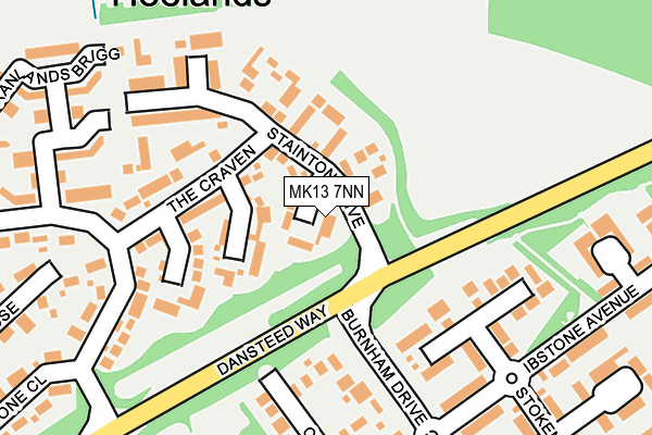 MK13 7NN map - OS OpenMap – Local (Ordnance Survey) MK13 7NN map - OS OpenMap – Local (Ordnance Survey)