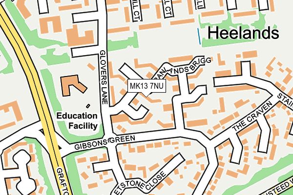 MK13 7NU map - OS OpenMap – Local (Ordnance Survey) MK13 7NU map - OS OpenMap – Local (Ordnance Survey)