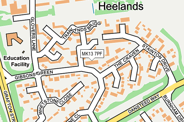 MK13 7PF map - OS OpenMap – Local (Ordnance Survey) MK13 7PF map - OS OpenMap – Local (Ordnance Survey)