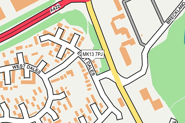 MK13 7PJ map - OS OpenMap – Local (Ordnance Survey) MK13 7PJ map - OS OpenMap – Local (Ordnance Survey)