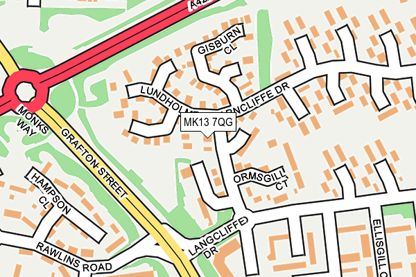 MK13 7QG map - OS OpenMap – Local (Ordnance Survey) MK13 7QG map - OS OpenMap – Local (Ordnance Survey)