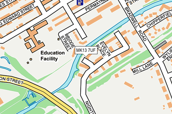 MK13 7UF map - OS OpenMap – Local (Ordnance Survey) MK13 7UF map - OS OpenMap – Local (Ordnance Survey)