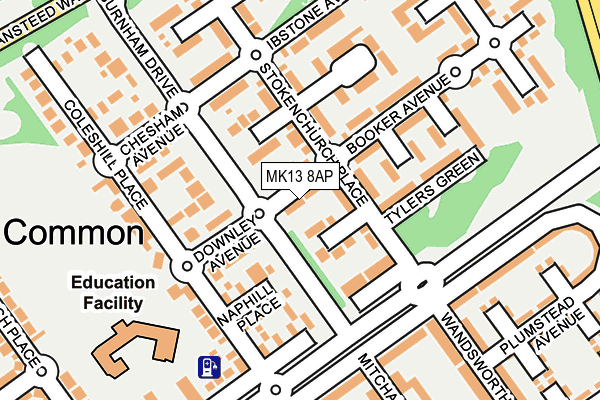 MK13 8AP map - OS OpenMap – Local (Ordnance Survey) MK13 8AP map - OS OpenMap – Local (Ordnance Survey)