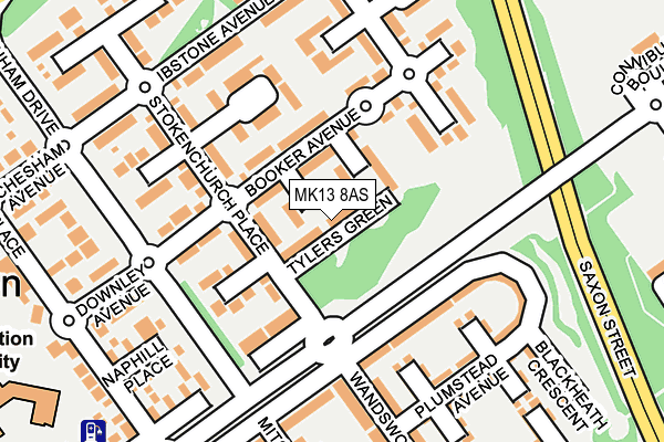 MK13 8AS map - OS OpenMap – Local (Ordnance Survey) MK13 8AS map - OS OpenMap – Local (Ordnance Survey)