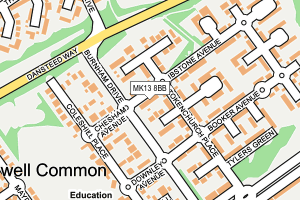 MK13 8BB map - OS OpenMap – Local (Ordnance Survey) MK13 8BB map - OS OpenMap – Local (Ordnance Survey)