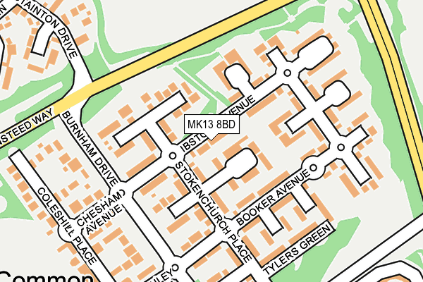 MK13 8BD map - OS OpenMap – Local (Ordnance Survey) MK13 8BD map - OS OpenMap – Local (Ordnance Survey)