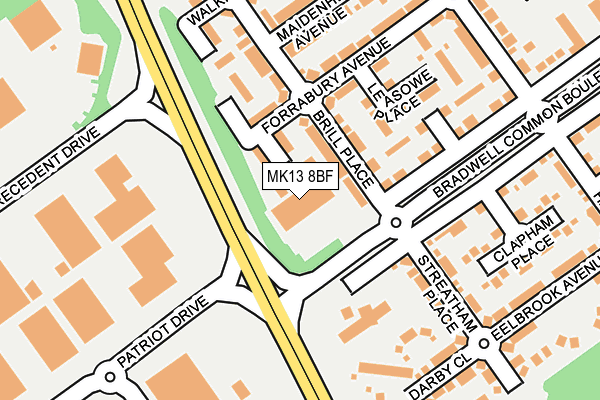 MK13 8BF map - OS OpenMap – Local (Ordnance Survey) MK13 8BF map - OS OpenMap – Local (Ordnance Survey)