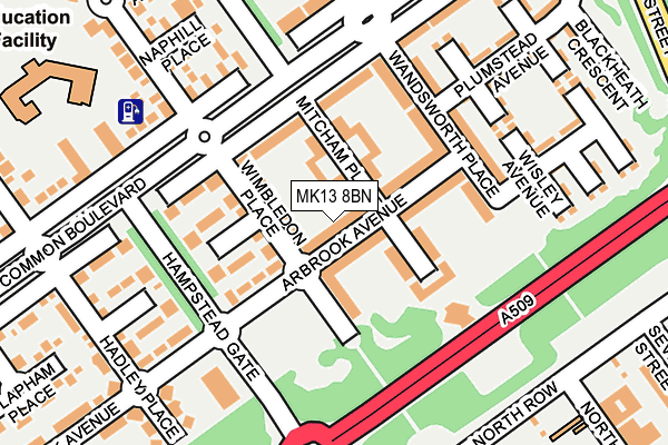 MK13 8BN map - OS OpenMap – Local (Ordnance Survey) MK13 8BN map - OS OpenMap – Local (Ordnance Survey)