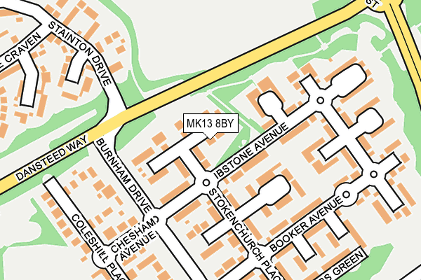 MK13 8BY map - OS OpenMap – Local (Ordnance Survey) MK13 8BY map - OS OpenMap – Local (Ordnance Survey)