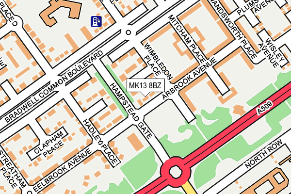 MK13 8BZ map - OS OpenMap – Local (Ordnance Survey) MK13 8BZ map - OS OpenMap – Local (Ordnance Survey)